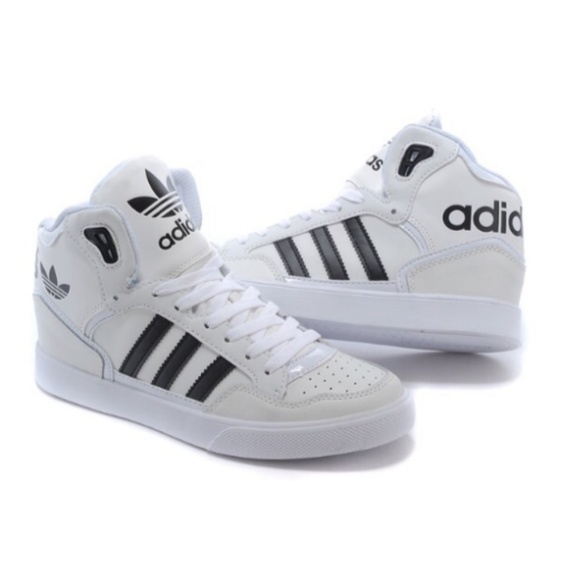 adidas high top leather shoes